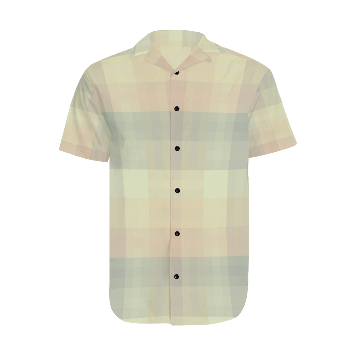 Like a Candy Sweet Pastel Pattern Men's Short Sleeve Shirt with Lapel Collar (Model T54)