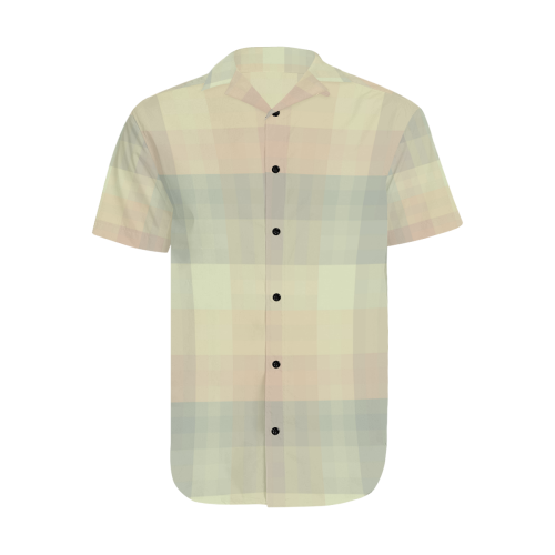 Like a Candy Sweet Pastel Pattern Men's Short Sleeve Shirt with Lapel Collar (Model T54)