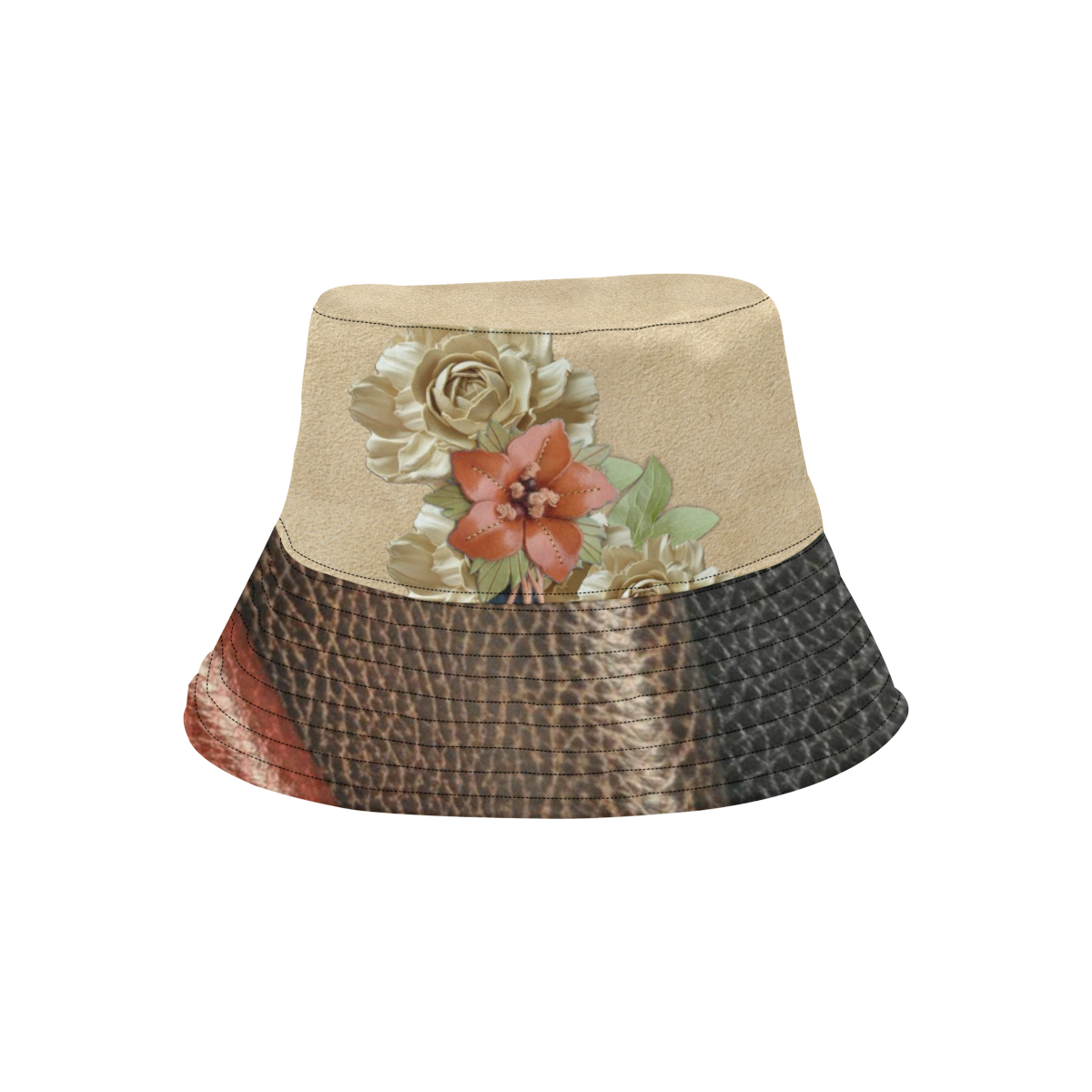 Leather & Suede flower hat All Over Print Bucket Hat