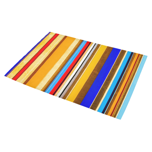 Colorful abstract pattern stripe art Azalea Doormat 30" x 18" (Sponge Material)