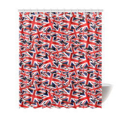 Union Jack British UK Flag Shower Curtain 72"x84"