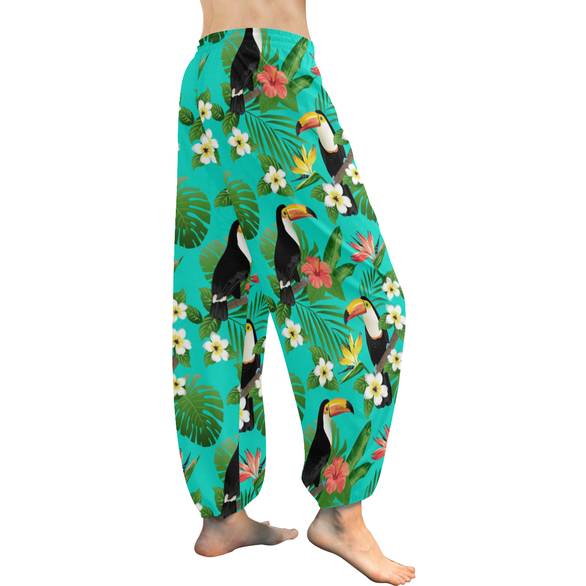 Tropical Summer Toucan Pattern Women's All Over Print Harem Pants (Model L18)
