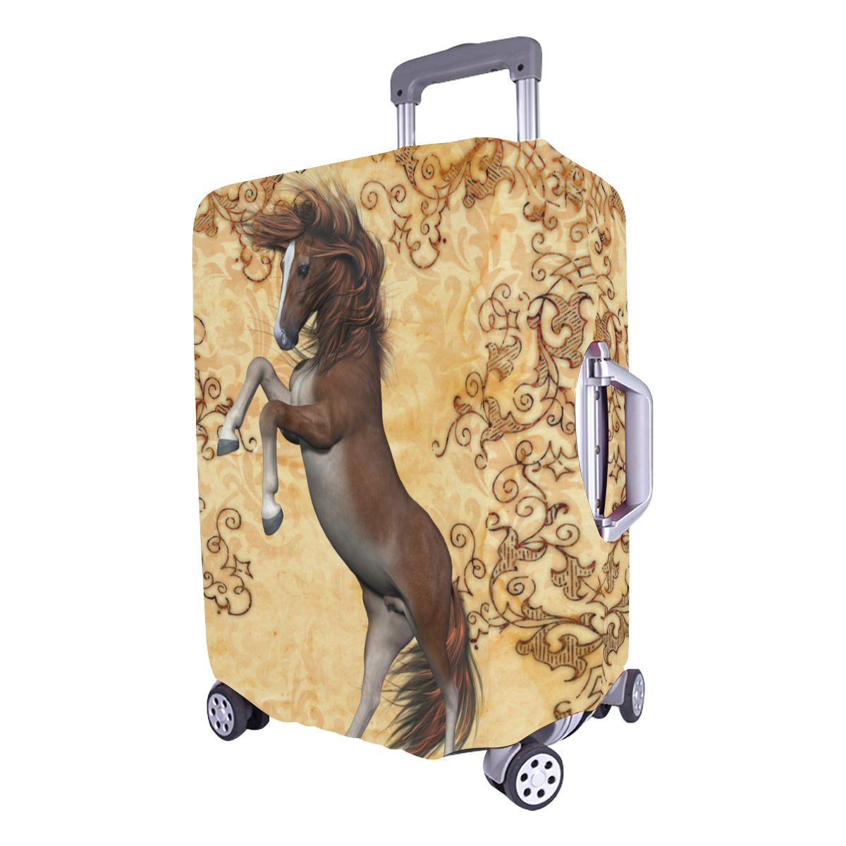 Wonderful brown horse Luggage Cover/Large 26"-28"