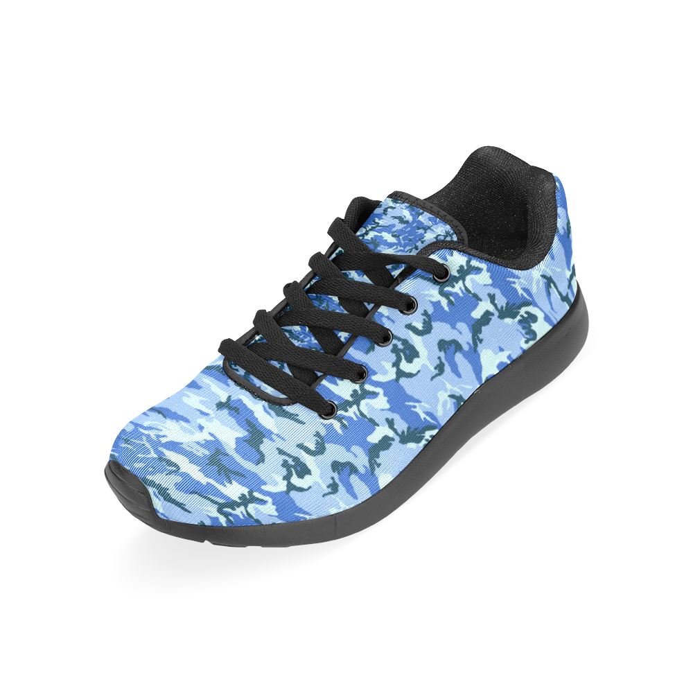 Woodland Blue Camouflage Men's Running Shoes/Large Size (Model 020)