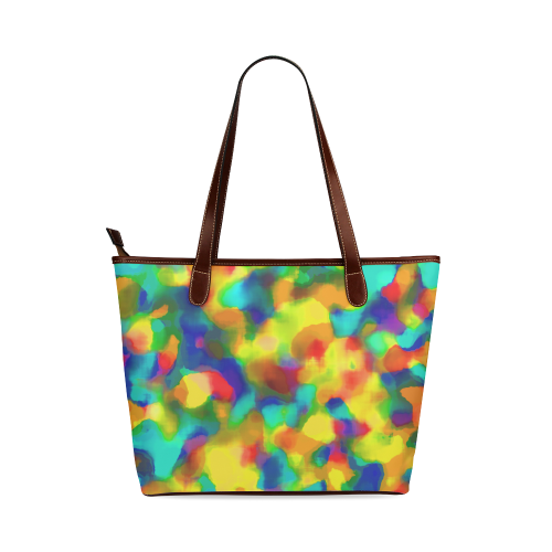 Colorful watercolors texture Shoulder Tote Bag (Model 1646)