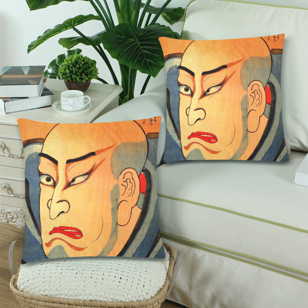 THE ACTOR Custom Zippered Pillow Cases 18"x 18" (Twin Sides) (Set of 2)