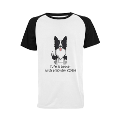 Life Is Better With A Border Collie Men's Raglan T-shirt (USA Size) (Model T11)