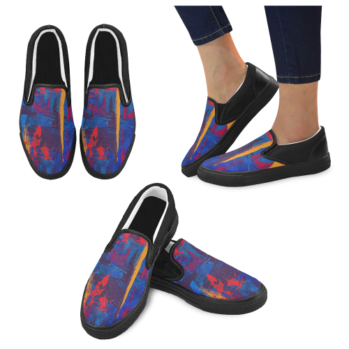 oil_l Slip-on Canvas Shoes for Men/Large Size (Model 019)