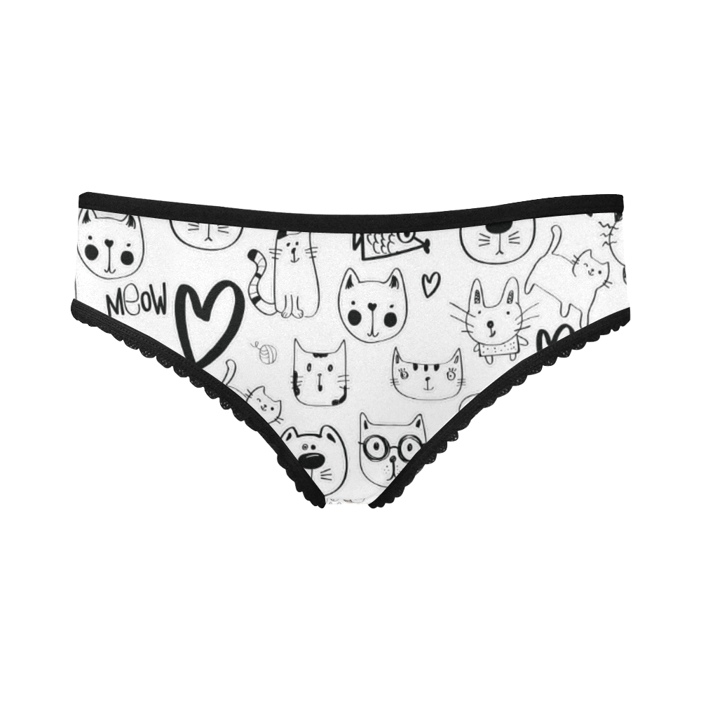 Meow Cats Women's All Over Print Girl Briefs (Model L14)