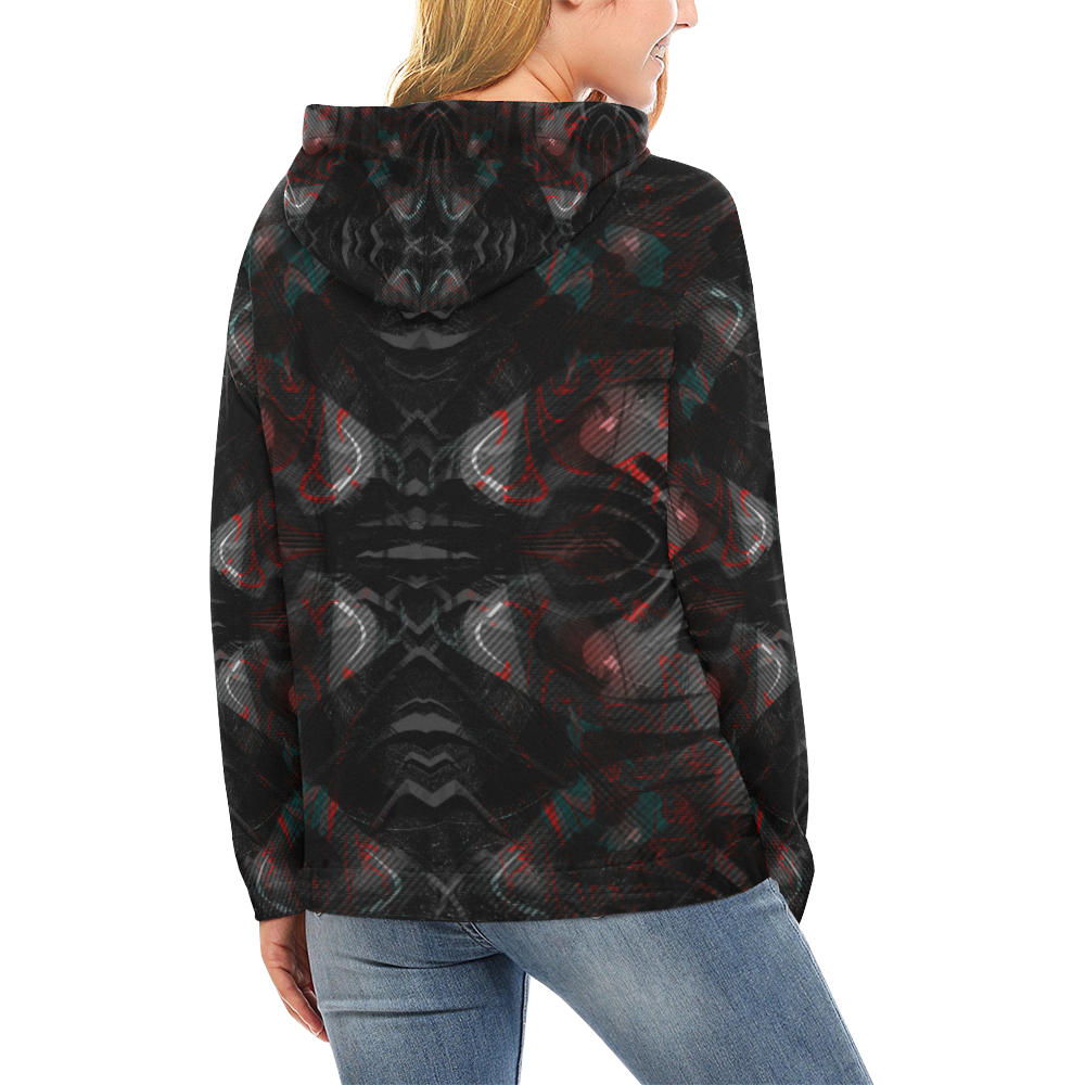 Dribled Voice Crew All Over Print Hoodie for Women (USA Size) (Model H13)