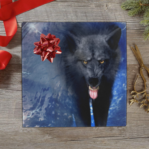 Awesome wolf Gift Wrapping Paper 58"x 23" (3 Rolls)