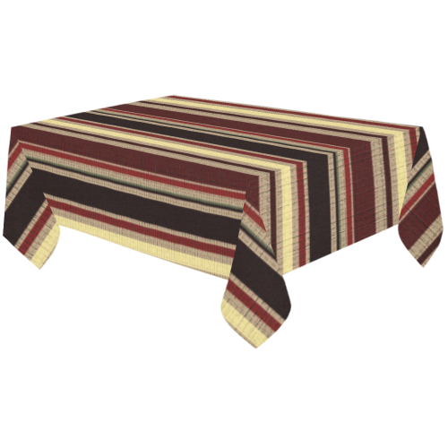 Dark textured stripes Cotton Linen Tablecloth 60"x120"