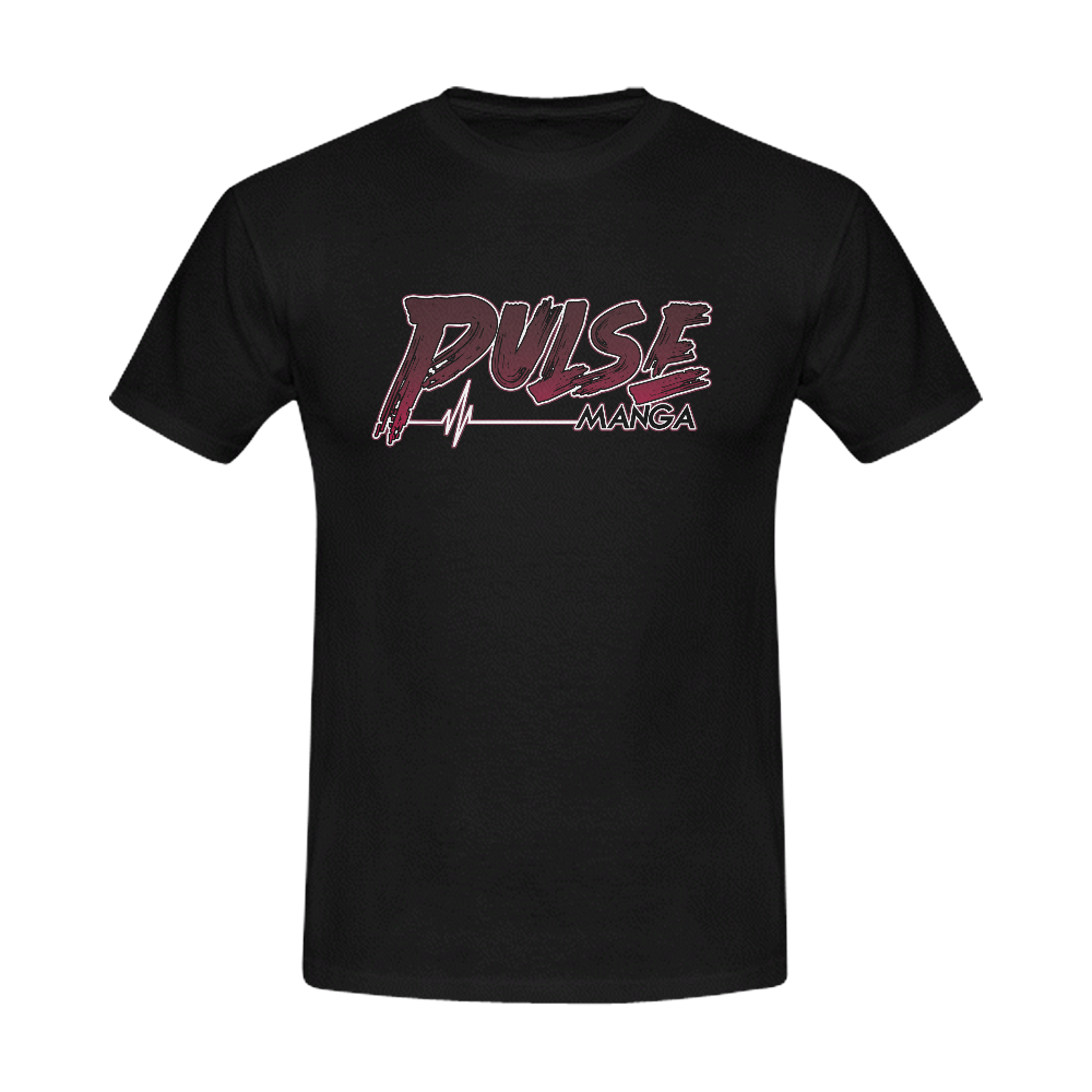 pulse manga tee blk Men's T-Shirt in USA Size (Front Printing Only)