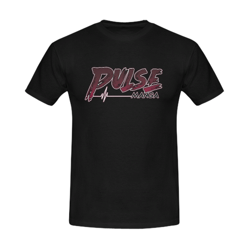 pulse manga tee blk Men's T-Shirt in USA Size (Front Printing Only)