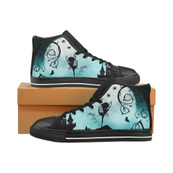 Dancing in the night High Top Canvas Shoes for Kid (Model 017)