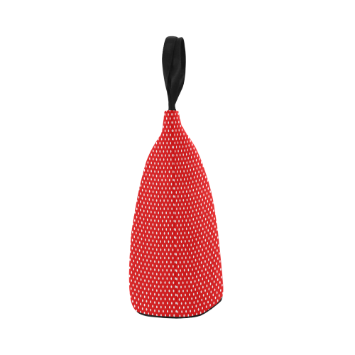 Red polka dots Nylon Lunch Tote Bag (Model 1670)