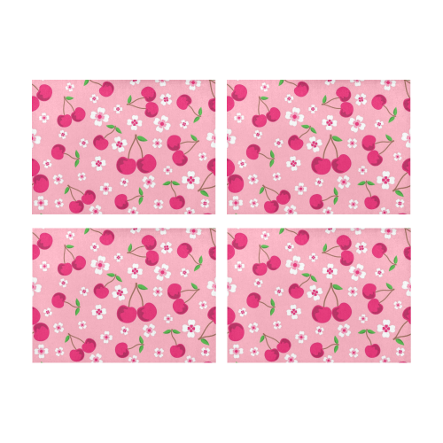 Pink Cherries Placemat 14’’ x 19’’ (Set of 4)