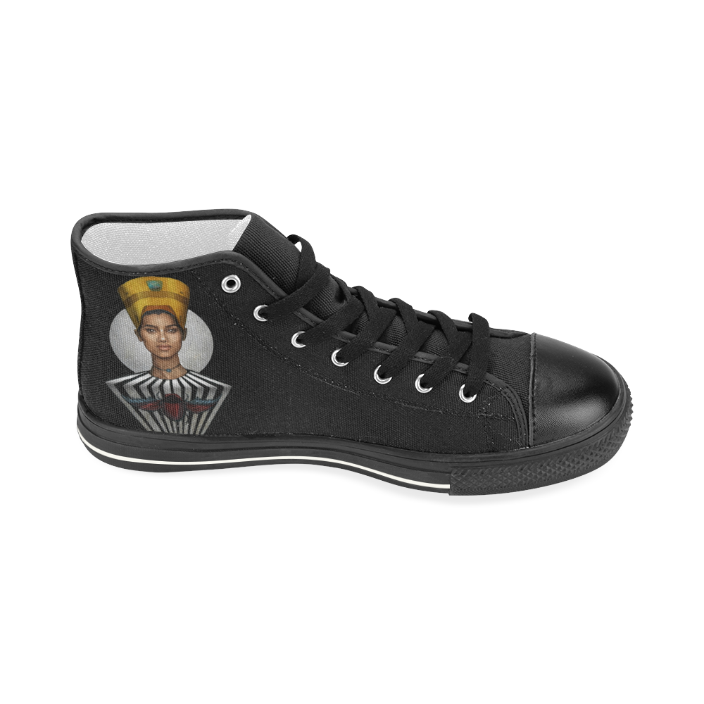 Egyptian_Goddess_2_Aziza_Andre_Canvas Women's Classic High Top Canvas Shoes (Model 017)