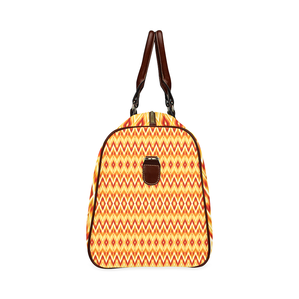 Colorful wavy motifs Waterproof Travel Bag/Small (Model 1639)