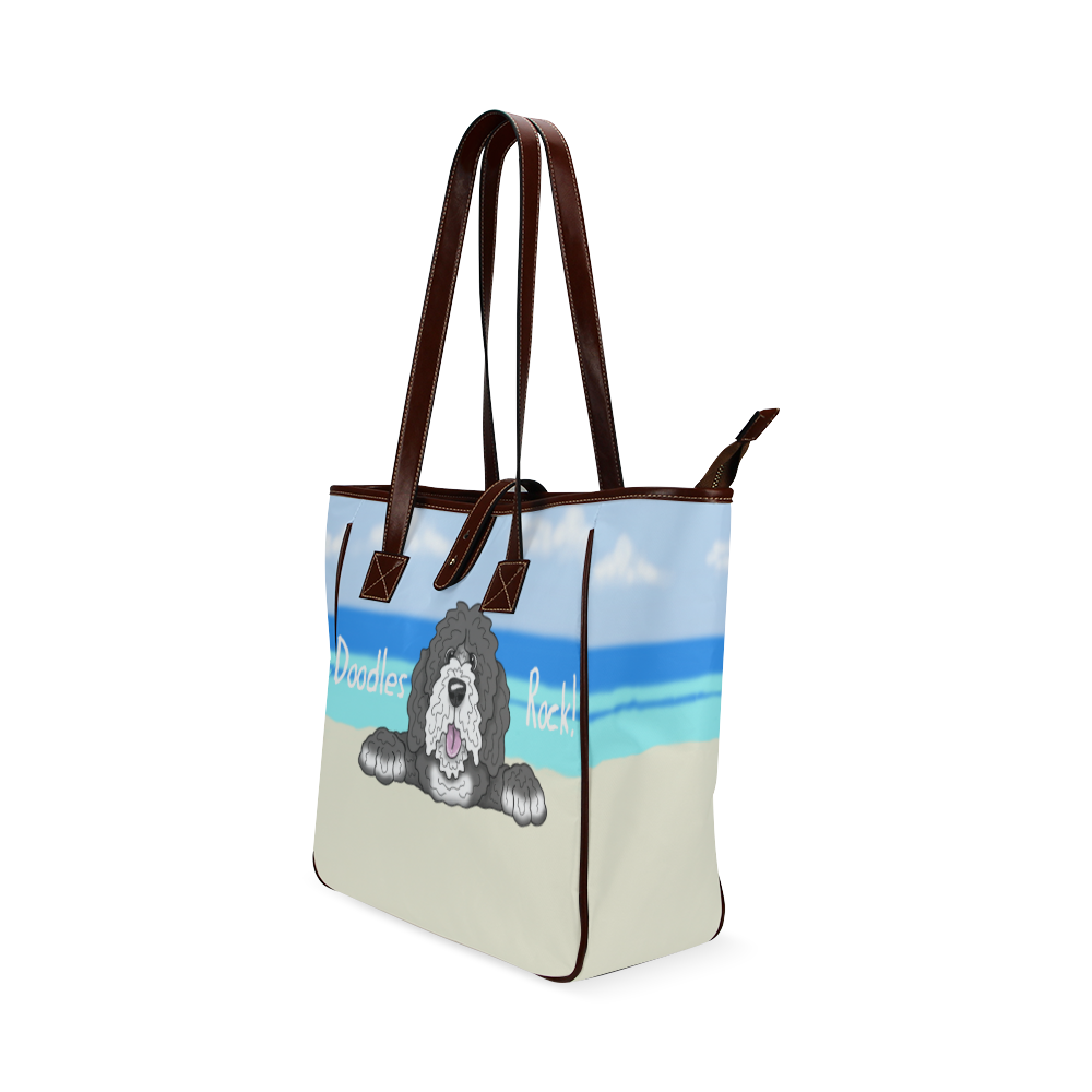 black and white beach days Classic Tote Bag (Model 1644)