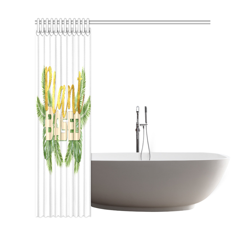 Tropical Plant Based Shower Curtain 69"x72"