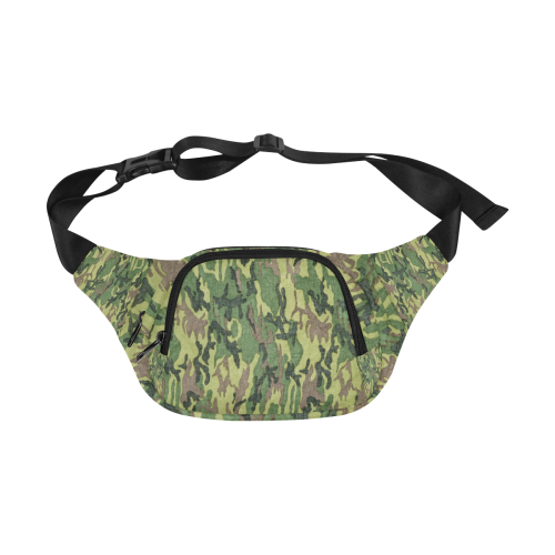 Military Camo Green Woodland Camouflage Fanny Pack/Small (Model 1677)