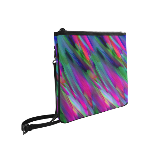 Colorful digital art splashing G400 Slim Clutch Bag (Model 1668)