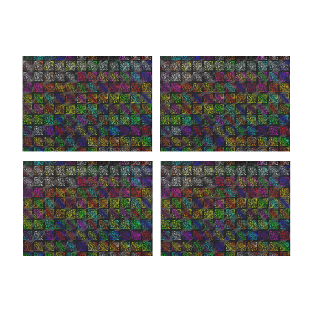 Ripped SpaceTime Stripes Collection Placemat 14’’ x 19’’ (Set of 4)