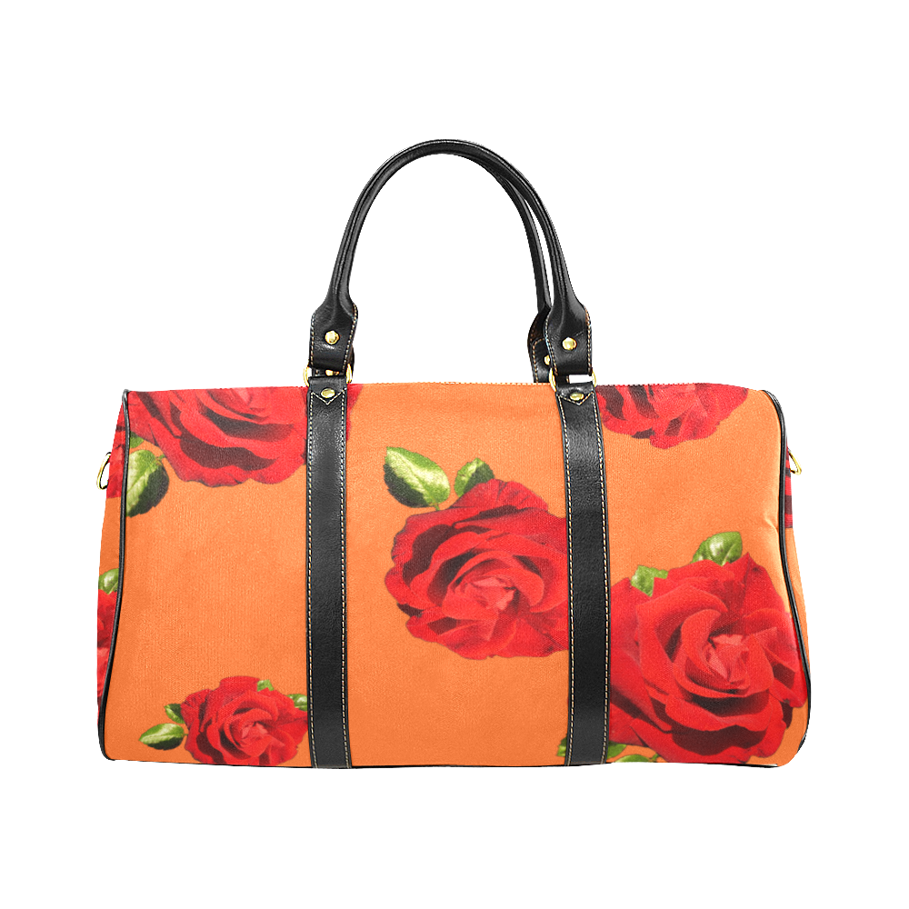 Fairlings Delight's Floral Luxury Collection- Red Rose Waterproof Travel Bag/Large 53086d3 New Waterproof Travel Bag/Large (Model 1639)