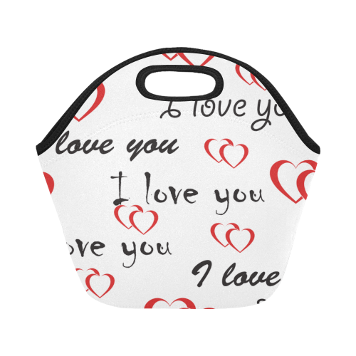 I Love You Neoprene Lunch Bag/Small (Model 1669)