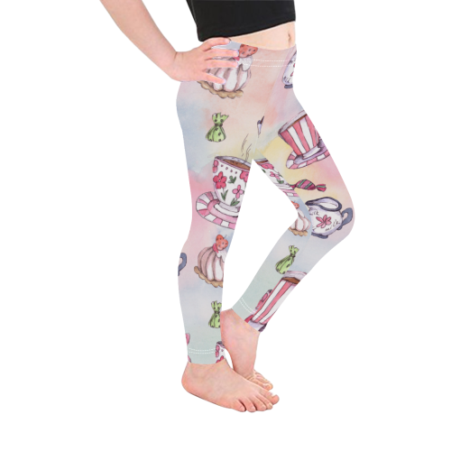 Coffee and sweeets Kid's Ankle Length Leggings (Model L06)
