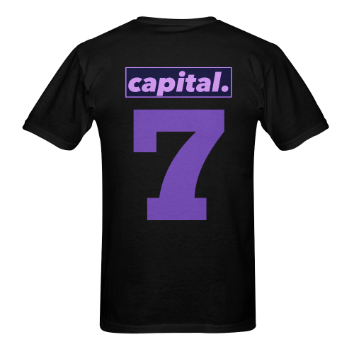 purple face logo Men's T-Shirt in USA Size (Two Sides Printing)