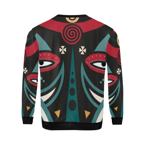 massai warrior All Over Print Crewneck Sweatshirt for Men/Large (Model H18)