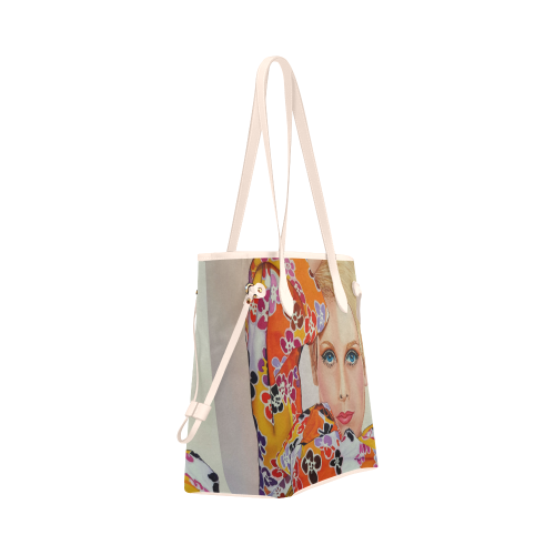 Twiggy - 1960 Super Model Clover Canvas Tote Bag (Model 1661)