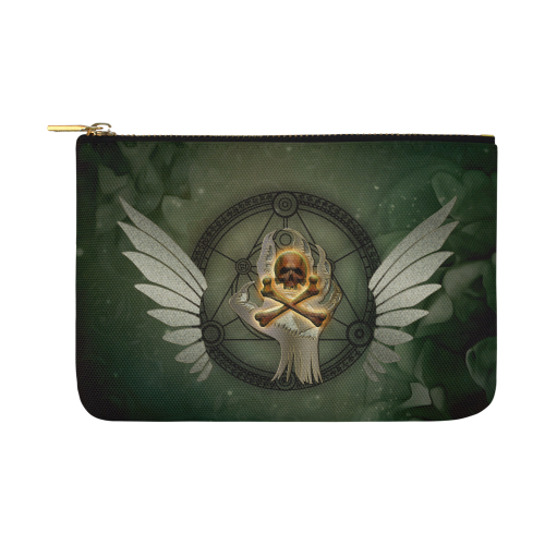 Skull in a hand Carry-All Pouch 12.5''x8.5''