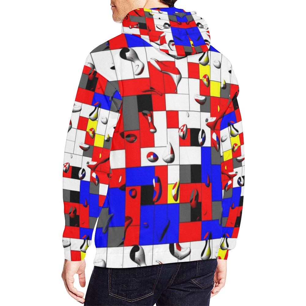 Popart Drops by Nico Bielow All Over Print Hoodie for Men/Large Size (USA Size) (Model H13)