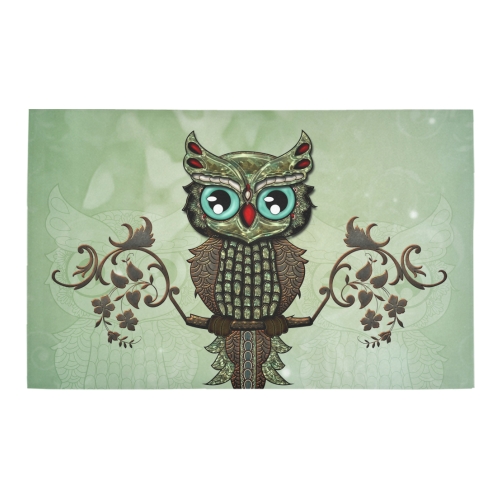 Wonderful owl, diamonds Bath Rug 20''x 32''
