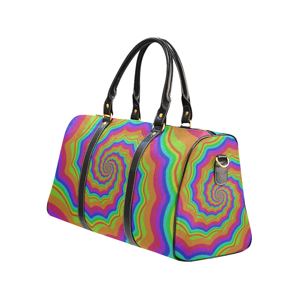 Rainbow shell spiral New Waterproof Travel Bag/Small (Model 1639)