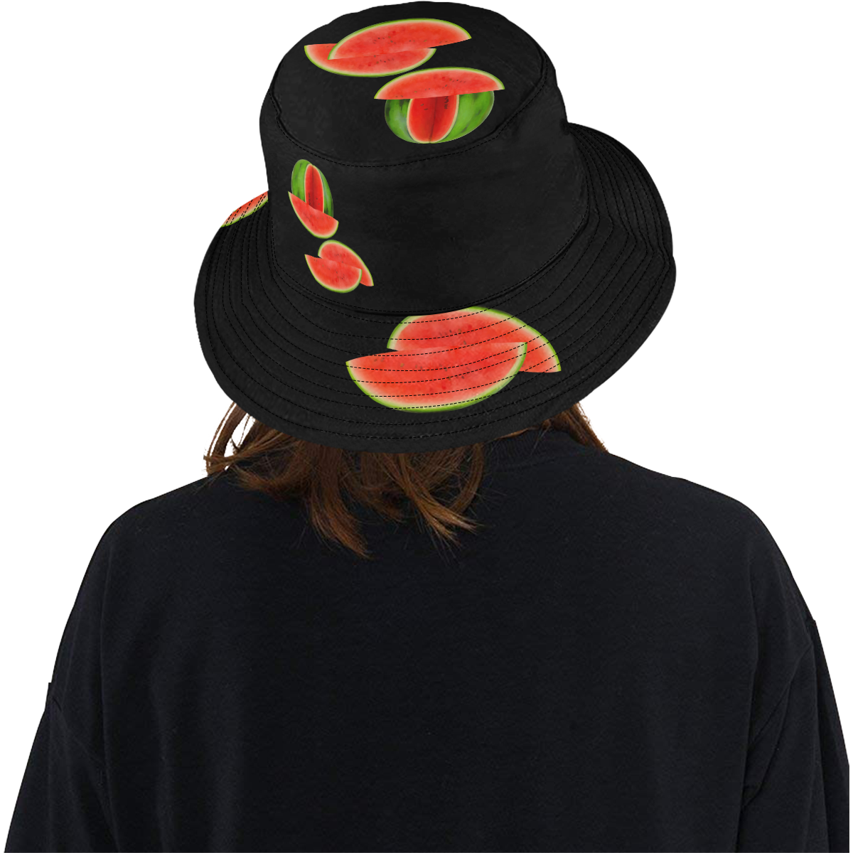 Watercolor Watermelon, red, green and sweet All Over Print Bucket Hat