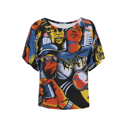 P-Money Grime Rap Design Inspired by P Money Video Originators Women's Batwing-Sleeved Blouse T shirt (Model T44)