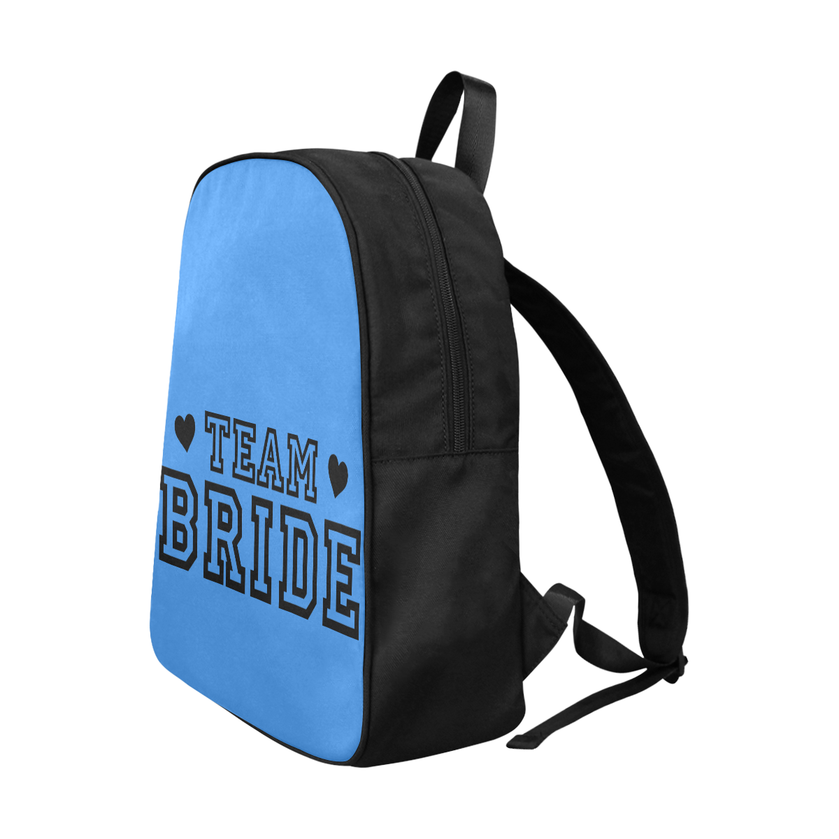 Team Bride Blue Fabric School Backpack (Model 1682) (Large)