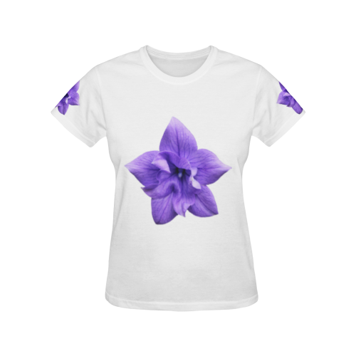 Balloon Flower All Over Print T-Shirt for Women (USA Size) (Model T40)