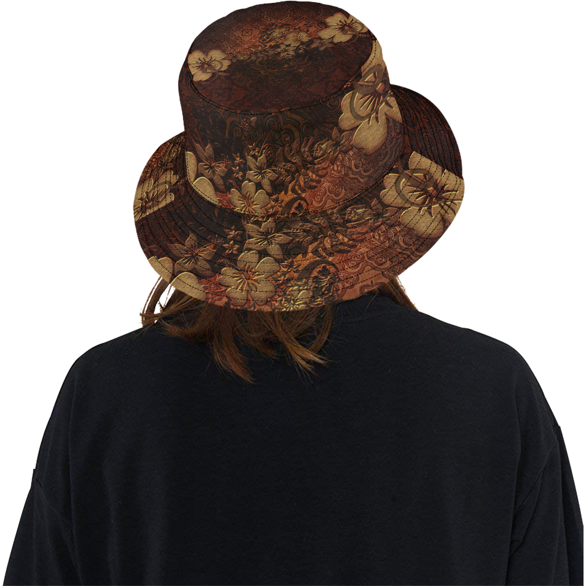 Floral design, vintage All Over Print Bucket Hat