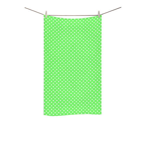 Eucalyptus green polka dots Custom Towel 16"x28"