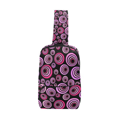 Retro Psychedelic Pretty Pink Pattern Chest Bag (Model 1678)