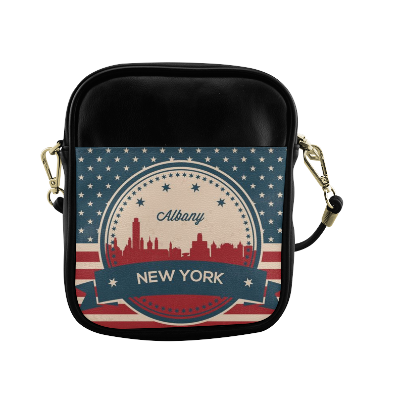 Albany New York Retro Skyline Sling Bag (Model 1627)