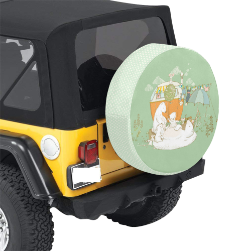 Happy Camping Bears 32 Inch Spare Tire Cover