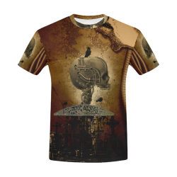 Mechanical skull All Over Print T-Shirt for Men (USA Size) (Model T40)