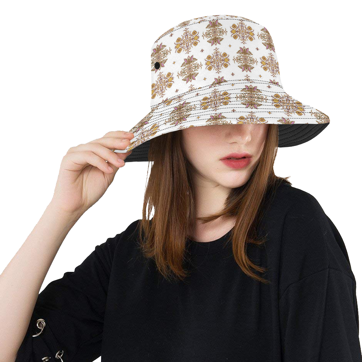 Bodaciously Spicy Wall Flower Print by Aleta All Over Print Bucket Hat