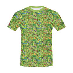 Teenage Mutant Ninja Turtles (TMNT) All Over Print T-Shirt for Men/Large Size (USA Size) Model T40)